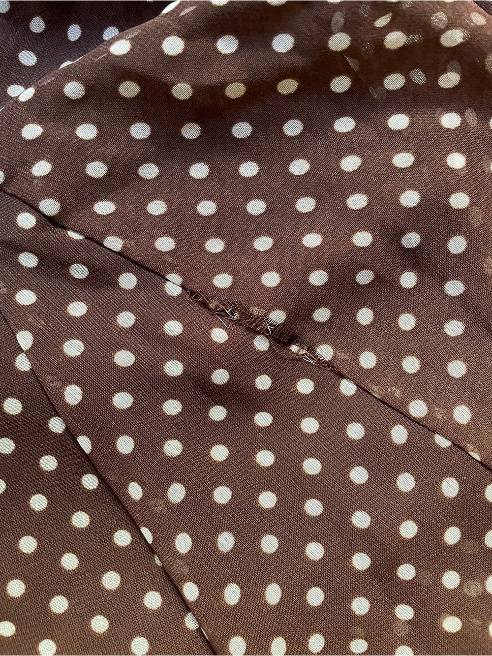 NEW Zara Brown Polka Dot Slip Skirt - Picture 8 of 8